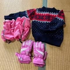 【条件付き値引きあり】スキーウェア一式（就学前後女子用）の画像