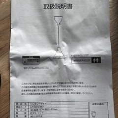 <貰ってください>ペンダントライトの画像