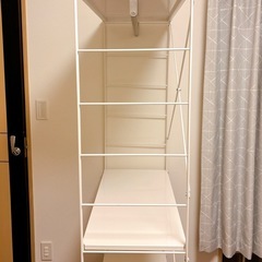 無印　スチールユニットシェルフ　ライトグレーの画像