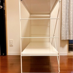 無印　スチールユニットシェルフ　ライトグレーの画像