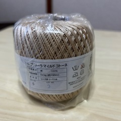 レース糸　ベージュ　新品の画像