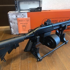 購入者決定　近接最強？　ゴールデンイーグル　レミントンM870   ガスショットガン　ドットサイト、ドラムマガジン付きの画像