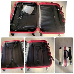 鍵付きトランク/旅行バッグの画像