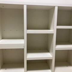 ホワイト可変式 木製ラック の画像