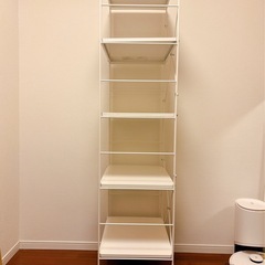 無印　スチールユニットシェルフ　ライトグレーの画像