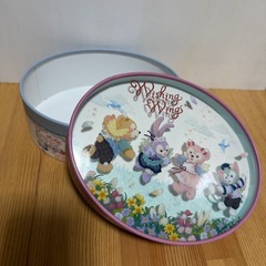 ディズニーシー　ファンタジースプリングス　ダッフィ　パスタスナック 缶　箱の画像