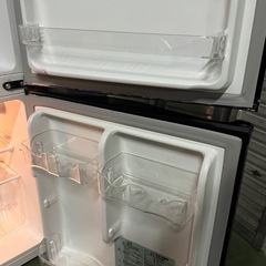 東W27 S-cubism 2ドア冷凍/冷蔵庫 コンパクトタイプ WR-2090BK 2017年製の画像