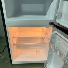 東W27 S-cubism 2ドア冷凍/冷蔵庫 コンパクトタイプ WR-2090BK 2017年製の画像