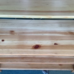 【リサイクルサービス八光】幅86cm　無印良品　パイン材ユニットシェルフの画像