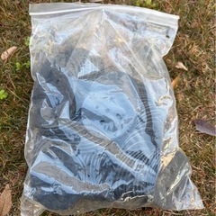 防草シート固定メッキピン 黒丸付　100本の画像