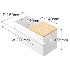 山崎実業 tower 鏡付き 大容量 コスメボックス バニティケース の画像