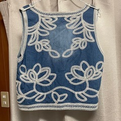 デニムベストの画像