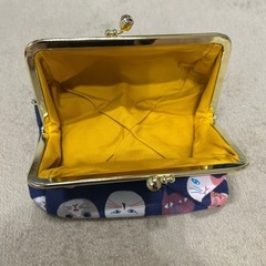 がま口　ポーチ　猫ちゃん柄の画像