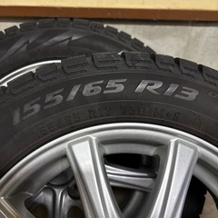 155/65R13タイヤスタッドレス&ホイール4本セットの画像