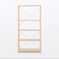 無印良品 パイン材ユニットシェルフ 大（86cm） 開封済み・未使用品
の画像