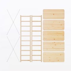 無印良品 パイン材ユニットシェルフ 大（86cm） 開封済み・未使用品
の画像