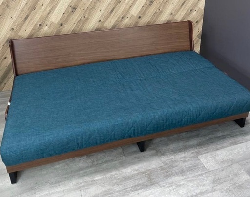 大川家具 モーブル ドロシーⅡ ソファベッド 200cm ブルー×ブラウン