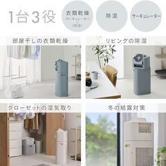 【🍀超美品】アイリスオーヤマ 除湿機 衣類乾燥 デシカント式 15畳 サーキュレーター付き 除湿器 除湿量 5.8L タイマー付き スピード乾燥 静音設計 大容量 強力 部屋干し カビ防止 首ふり 左右 梅雨対策 コンパクト リビング KIJDC-P60-Wの画像