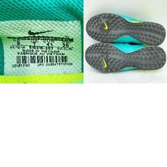 ナイキ ティエンポ ジェニオ II レザー TF 26cm グリーン×イエロー 819216-307 NIKE ターフコート フットサル トレーニングシューズ サッカーの画像