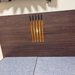 ダークブラウン シングルベッドフレームの画像