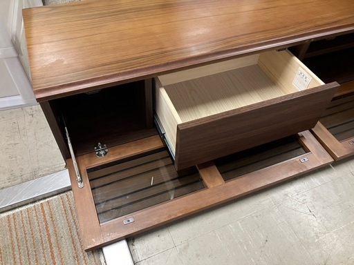 H2511-749 テレビボード ローボード ブラウン キズ有り 中古