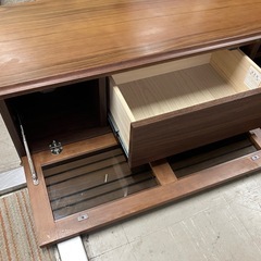 H2511-749 テレビボード ローボード ブラウン キズ有り 中古の画像