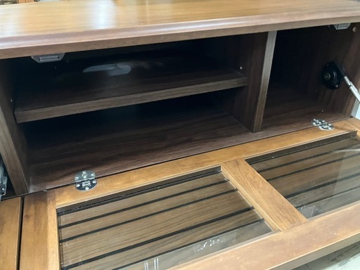 H2511-749 テレビボード ローボード ブラウン キズ有り 中古
