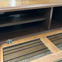 H2511-749 テレビボード ローボード ブラウン キズ有り 中古の画像