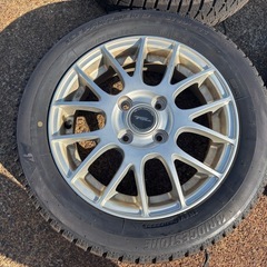 軽自動車155/65R14 スタッドレスタイヤ アルミ付き4本セット 冬用の画像