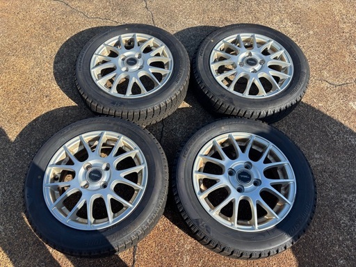 軽自動車155/65R14 スタッドレスタイヤ アルミ付き4本セット 冬用