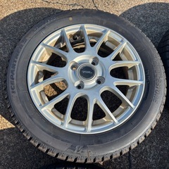 軽自動車155/65R14 スタッドレスタイヤ アルミ付き4本セット 冬用の画像