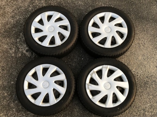14インチ ダイハツ純正スチールホイール  スタッドレス155/65R14 4本 バリ溝　ブリジストンVRX2