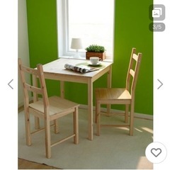 イケア IKEA 木製チェア 2脚の画像