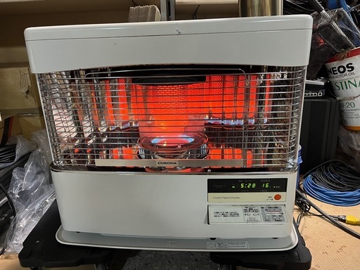 【 CORONA SV-7014SR】半密閉式石油ストーブ 煙突式 2014年製 木造18畳 コンクリ29畳 燃焼動作確認済 引取歓迎 中古品  ④