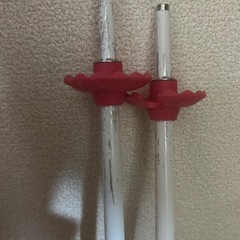 子供用スキー128サイズ　専用靴20センチ　ストック　ケース(おまけ)使用8回の画像