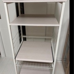 【キッチン収納】電子レンジ台   ホワイトラックの画像