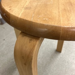 K2511-532　木製スツール ナチュラル ② キズ汚れ有りの画像