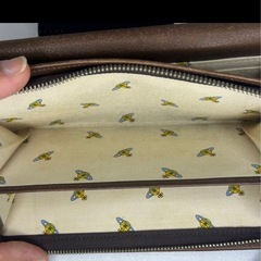【即決歓迎・美品】Vivienne Westwood 長財布／ブラウン チェック柄の画像