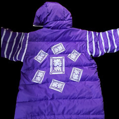 （ご予約済kr）(古着)非売品 笑点コラボダウンジャケット(男女兼用) サイズMの画像