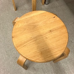 K2511-533 木製スツール ナチュラル ③ キズ汚れ有りの画像