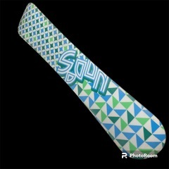SPOON スノーボード　140センチ　白×緑　グラフィックの画像
