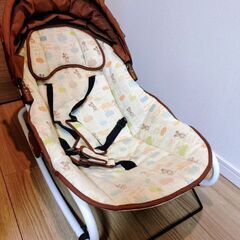 【幼児用セット】抱っこ紐(BABY BJORN)＋バウンサー＋ミッキーの食器の画像