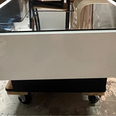 ローテーブル テーブル 家具 生活家具 台 収納 ホワイト ガラステーブル 1130-013の画像