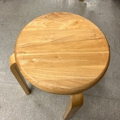 K2511-534 木製スツール ナチュラル ④ キズ汚れ有りの画像