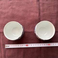 有田焼？　染付　お湯呑み　2客まとめ　高山　の画像