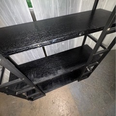 黒のシンプル棚　引き取り限定（白石区）の画像