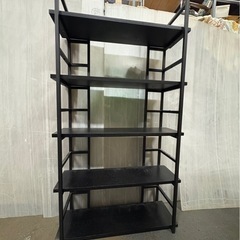 黒のシンプル棚　引き取り限定（白石区）の画像