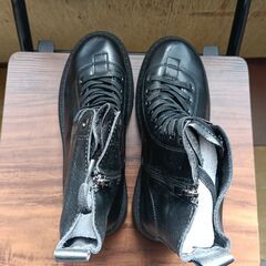 新品 24.5cm レディース ブーツ ブラック 厚底 シューズ サイドゴア 識別番号:【B170-S】の画像