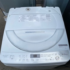 【引取限定】SHARP 洗濯機 6.0kg 2018年製 動作良好 の画像