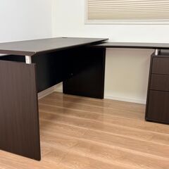 ニトリ L字システムデスク キャネーラ 140 DBRの画像